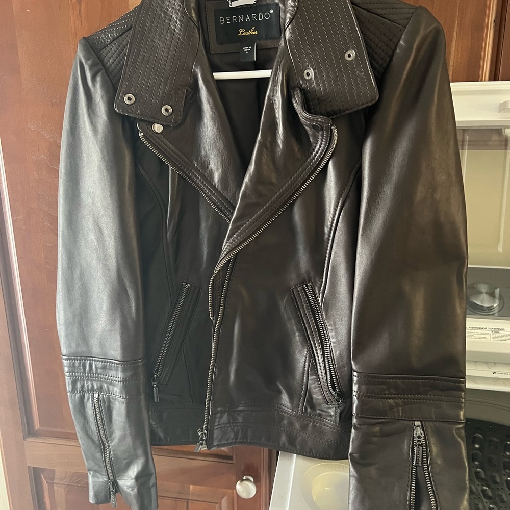 Brand new Bernardo leather jacket never worn!